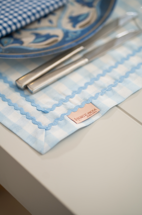 Light Blue Check Placemat