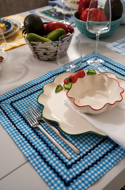 Sky Blue Check Placemat