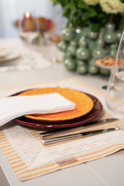 Orange Striped Placemat