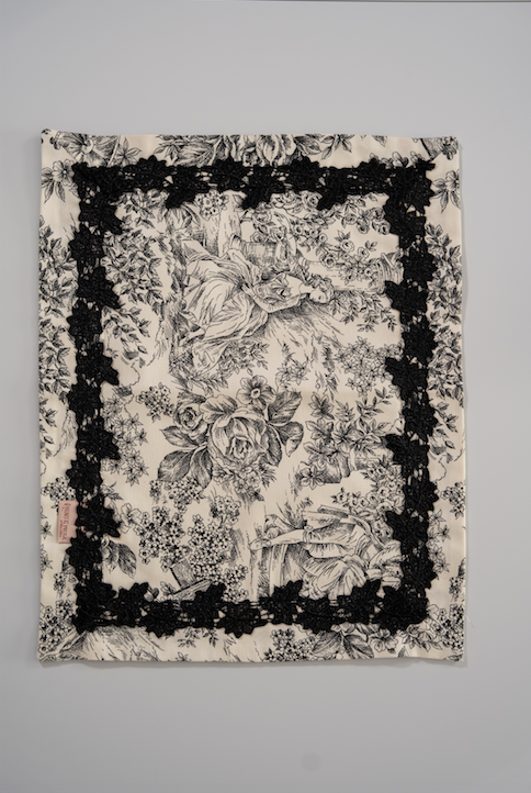 Individual Toile de Jouy Preto