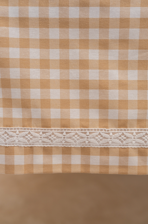 Yellow Checked Tablecloth