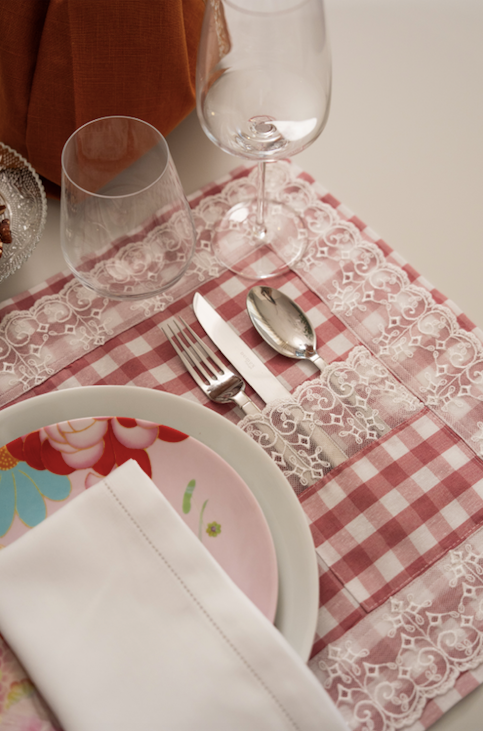 Pink Checkered Placemat