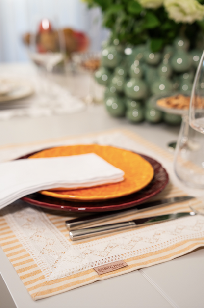 Orange Striped Placemat