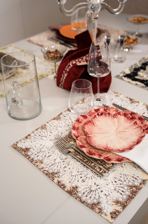 Individual Toile de Jouy Castanho