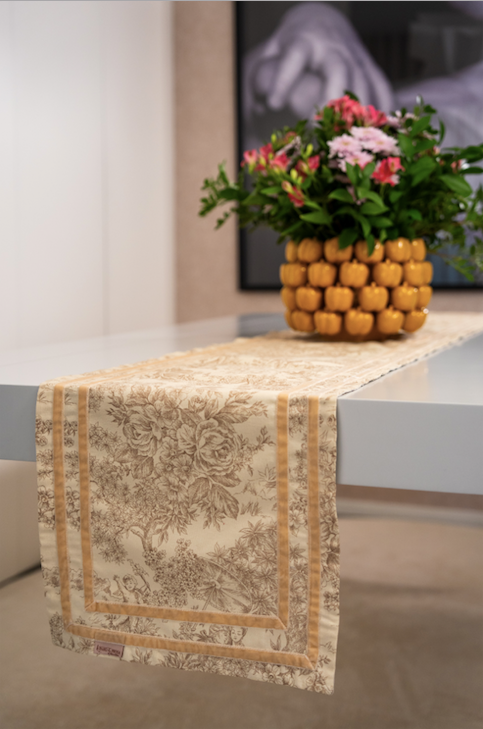 Corredor Toile de Jouy Bege
