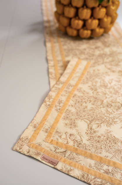 Corredor Toile de Jouy Bege