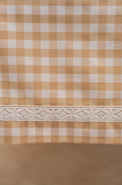 Yellow Checked Tablecloth