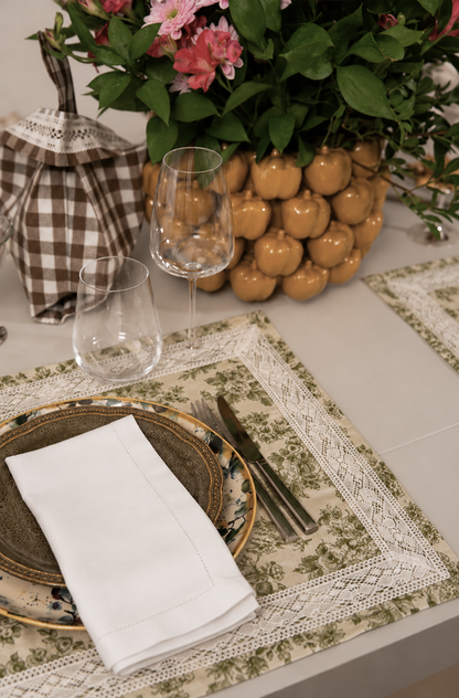 Individual Toile de Jouy Branco